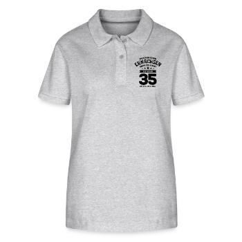 Auch du wirst mal erwachsen, 35 Jahre, Geschenk - Stanley/Stella Frauen Bio-Poloshirt ELLISER - Grau meliert - Vorne - Anna (173cm)