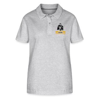 Boxen und Bier, darum bin ich hier - Spruch - Stanley/Stella Frauen Bio-Poloshirt ELLISER - Grau meliert - Vorne - Anna (173cm)