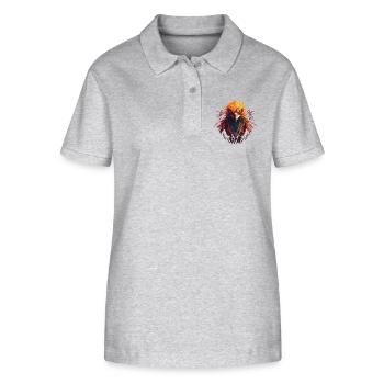 Iconic Phoenix 🦅 - Stanley/Stella Women’s Organic Polo Shirt ELLISER - heather grey - Front - Anna (173cm)