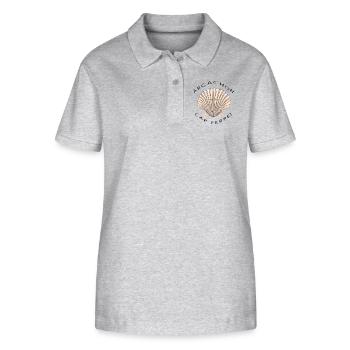 shell - Stanley/Stella Women’s Organic Polo Shirt ELLISER - heather grey - Front - Anna (173cm)