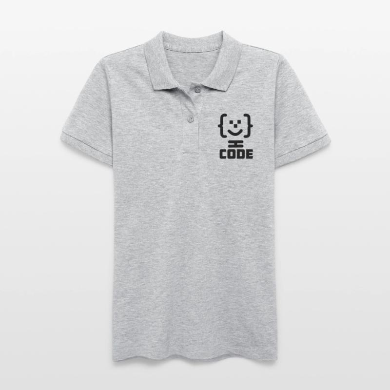 Logo du code du programmeur principal avec texte CODE Polo bio ELLISER Stanley/Stella Femme