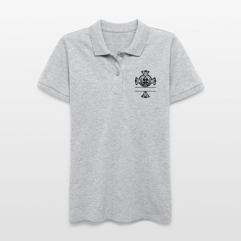 Keltisches Kreuz Logo oder Monogramm Stanley/Stella Frauen Bio-Poloshirt ELLISER