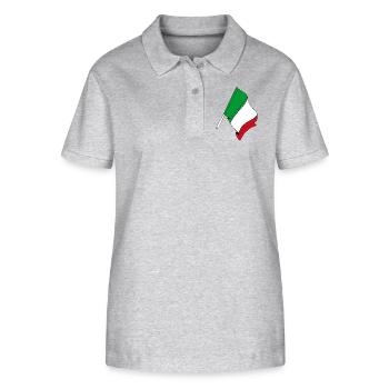Flag of Italy - Stanley/Stella Women’s Organic Polo Shirt ELLISER - heather grey - Front - Anna (173cm)