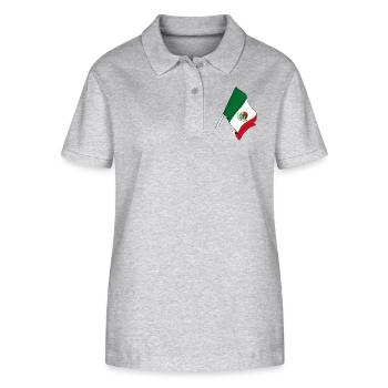 Flag of Mexico - Stanley/Stella Women’s Organic Polo Shirt ELLISER - heather grey - Front - Anna (173cm)