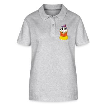 SÜSSE NACHT - Stanley/Stella Frauen Bio-Poloshirt ELLISER - Grau meliert - Vorne - Anna (173cm)