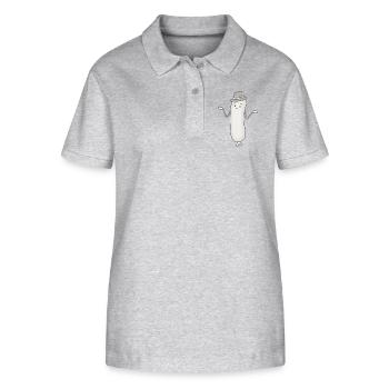 Lustige Weißwurst Weisswuascht Wurst Weisswurst - Stanley/Stella Women’s Organic Polo Shirt ELLISER - heather grey - Front - Anna (173cm)
