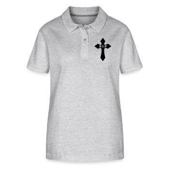 Cross RIP-Verlust sehr geehrte Damen und Herren - Stanley/Stella Frauen Bio-Poloshirt ELLISER - Grau meliert - Vorne - Anna (173cm)