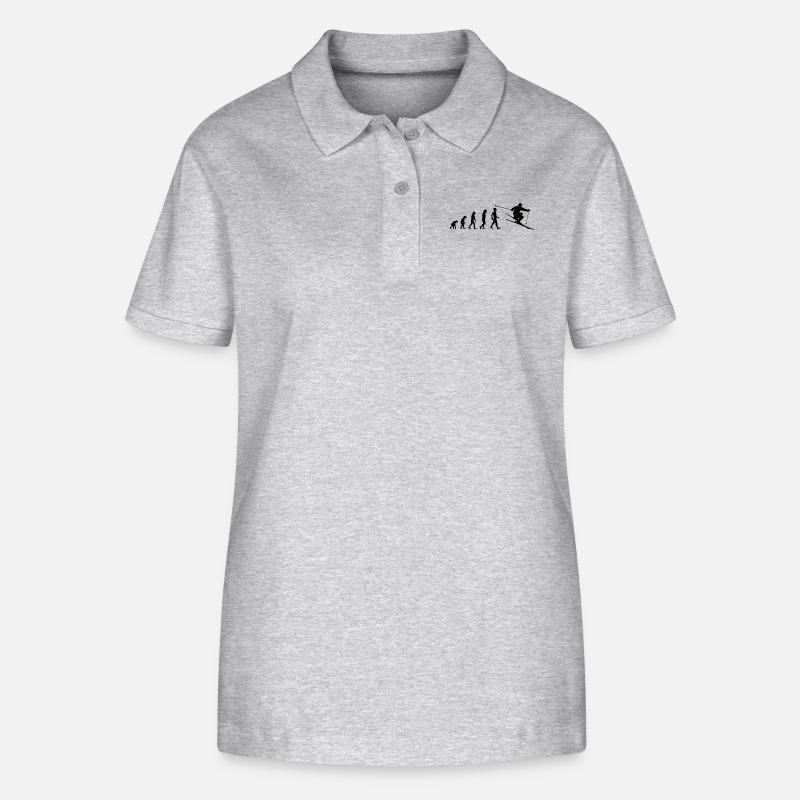 Ski Evolution - Stanley/Stella Frauen Bio-Poloshirt ELLISER - Grau meliert