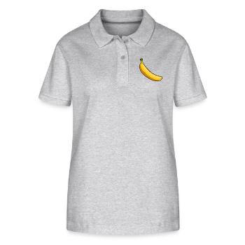 Banane Banana - Stanley/Stella Frauen Bio-Poloshirt ELLISER - Grau meliert - Vorne - Anna (173cm)
