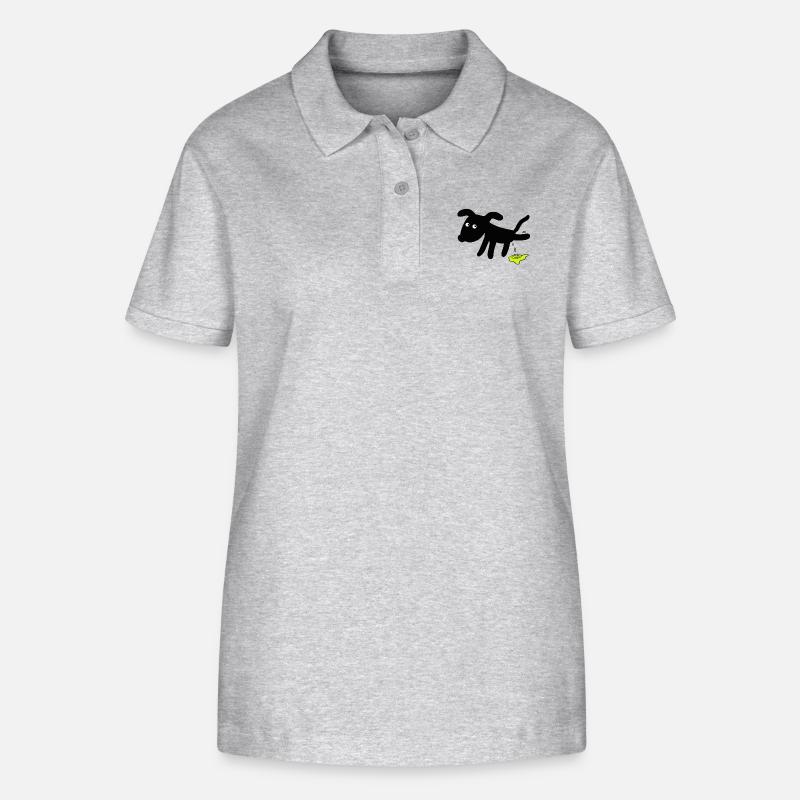 Dog pees dogs - Stanley/Stella Women’s Organic Polo Shirt ELLISER - heather grey