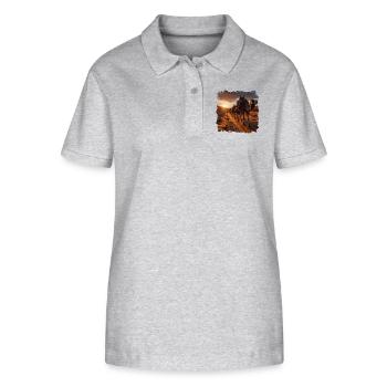 Camel caravans have a long tradition - Stanley/Stella Women’s Organic Polo Shirt ELLISER - heather grey - Front - Anna (173cm)
