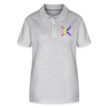 10X10 Grid 11 - Stanley/Stella Women’s Organic Polo Shirt ELLISER - heather grey - Front - Anna (173cm)