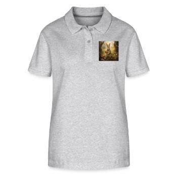 Osterhase - Stanley/Stella Frauen Bio-Poloshirt ELLISER - Grau meliert - Vorne - Anna (173cm)