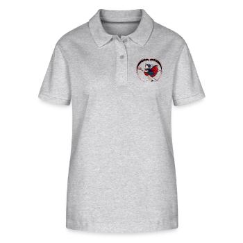 kleines Teufelchen - Stanley/Stella Frauen Bio-Poloshirt ELLISER - Grau meliert - Vorne - Anna (173cm)