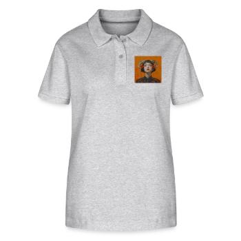 Japanese Girl Portrait - Stanley/Stella Women’s Organic Polo Shirt ELLISER - heather grey - Front - Anna (173cm)