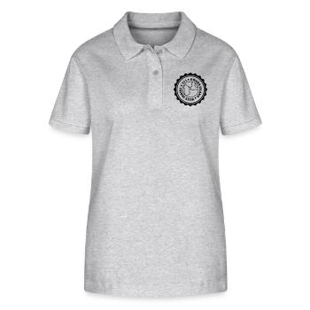 ecusson_gwada - Polo bio ELLISER Stanley/Stella Femme - gris chiné - Devant - Anna (173cm)
