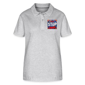CAN'T STOP DUNK - Polo bio ELLISER Stanley/Stella Femme - gris chiné - Devant - Anna (173cm)