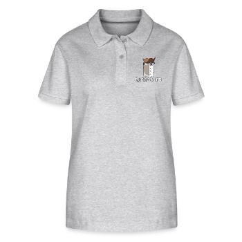 Zwei Mol pro Liter Geschenk - Stanley/Stella Frauen Bio-Poloshirt ELLISER - Grau meliert - Vorne - Anna (173cm)