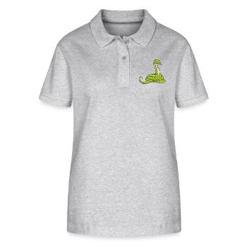 Schlange - Stanley/Stella Frauen Bio-Poloshirt ELLISER - Grau meliert - Vorne - Anna (173cm)
