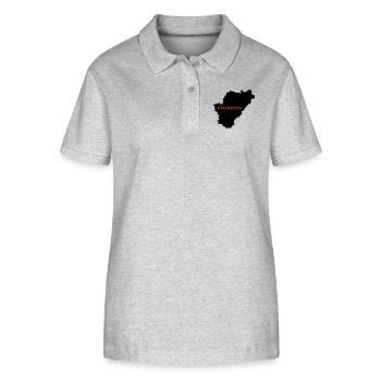 charente - Polo bio ELLISER Stanley/Stella Femme - gris chiné - Devant - Anna (173cm)