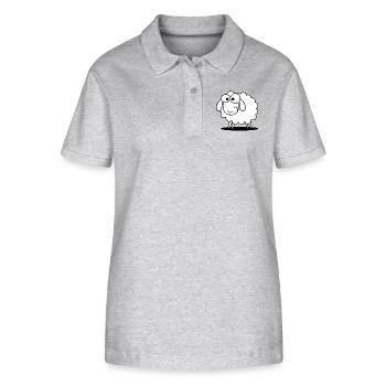 sweet-sheep - Polo bio ELLISER Stanley/Stella Femme - gris chiné - Devant - Anna (173cm)