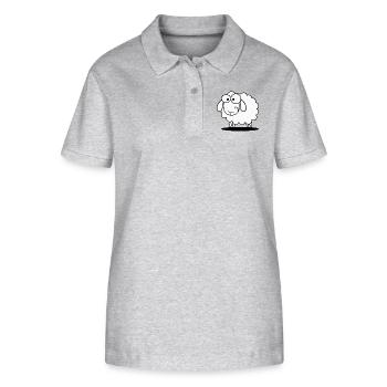 sheep - Stanley/Stella Women’s Organic Polo Shirt ELLISER - heather grey - Front - Anna (173cm)