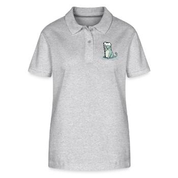 cute mythical creature fred on iPhone - Stanley/Stella Frauen Bio-Poloshirt ELLISER - Grau meliert - Vorne - Anna (173cm)