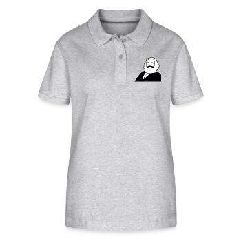 Karl Marx - Polo bio ELLISER Stanley/Stella Femme - gris chiné - Devant - Anna (173cm)