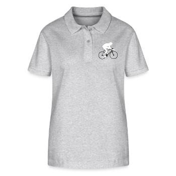 bicycle mountain bike cyclist mountainbike fahrrad - Stanley/Stella Frauen Bio-Poloshirt ELLISER - Grau meliert - Vorne - Anna (173cm)