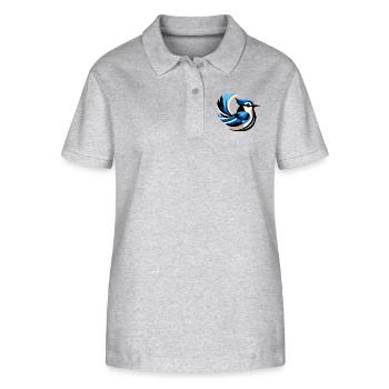 Blue jay - Stanley/Stella Women’s Organic Polo Shirt ELLISER - heather grey - Front - Anna (173cm)