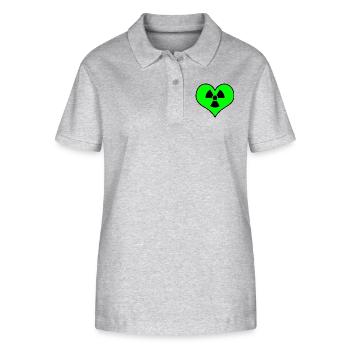 Love Radiation - Stanley/Stella Women’s Organic Polo Shirt ELLISER - heather grey - Front - Anna (173cm)