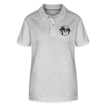 Palmen - Stanley/Stella Frauen Bio-Poloshirt ELLISER - Grau meliert - Vorne - Anna (173cm)
