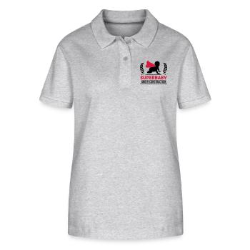 Superbaby under construction - Stanley/Stella Women’s Organic Polo Shirt ELLISER - heather grey - Front - Anna (173cm)