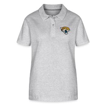 Leopard - Stanley/Stella Frauen Bio-Poloshirt ELLISER - Grau meliert - Vorne - Anna (173cm)