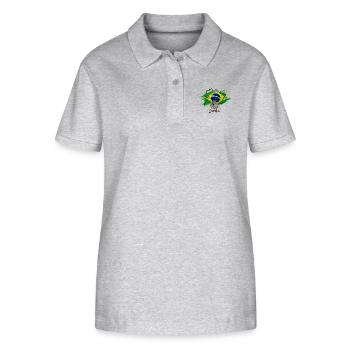 I love Brazil - Stanley/Stella Women’s Organic Polo Shirt ELLISER - heather grey - Front - Anna (173cm)