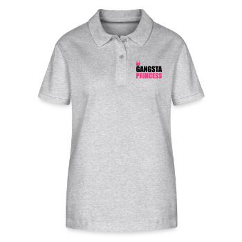 Gangsta Princess - Stanley/Stella Frauen Bio-Poloshirt ELLISER - Grau meliert - Vorne - Anna (173cm)