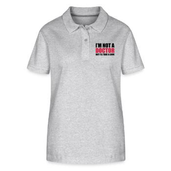 Doctor - Stanley/Stella Women’s Organic Polo Shirt ELLISER - heather grey - Front - Anna (173cm)