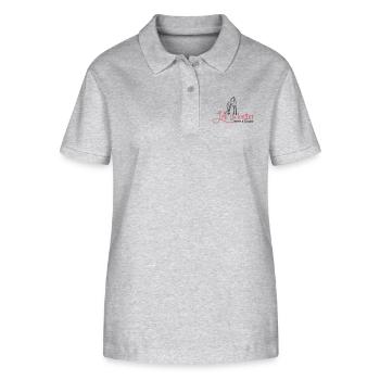 Life is better Galgo - Stanley/Stella Women’s Organic Polo Shirt ELLISER - heather grey - Front - Anna (173cm)