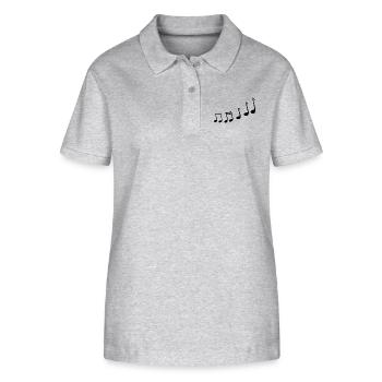 Musiknoten - Stanley/Stella Frauen Bio-Poloshirt ELLISER - Grau meliert - Vorne - Anna (173cm)