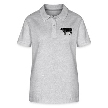 beef butcher _b1 - Stanley/Stella Women’s Organic Polo Shirt ELLISER - heather grey - Front - Anna (173cm)