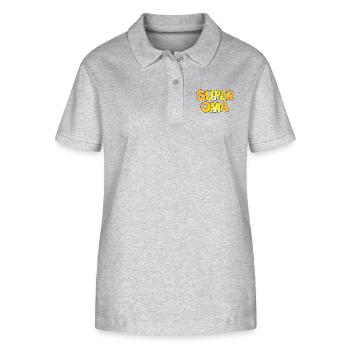 Super Oma Grossmutter Baby - Stanley/Stella Frauen Bio-Poloshirt ELLISER - Grau meliert - Vorne - Anna (173cm)