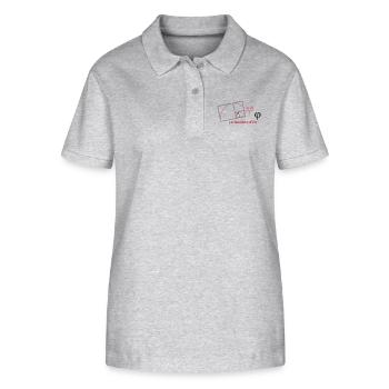 nombre_dor - Polo bio ELLISER Stanley/Stella Femme - gris chiné - Devant - Anna (173cm)