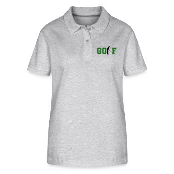 golf 01 - Stanley/Stella Frauen Bio-Poloshirt ELLISER - Grau meliert - Vorne - Anna (173cm)