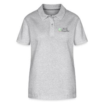World Traveller - Stanley/Stella Women’s Organic Polo Shirt ELLISER - heather grey - Front - Anna (173cm)