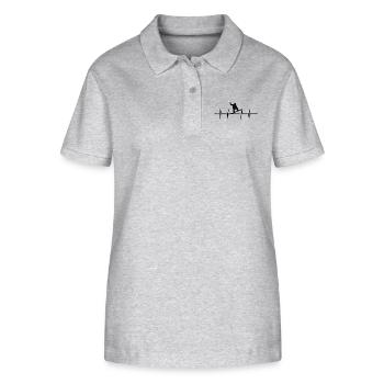 Snowboard - Stanley/Stella Frauen Bio-Poloshirt ELLISER - Grau meliert - Vorne - Anna (173cm)