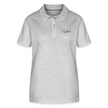Jungle in my Heart - Stanley/Stella Frauen Bio-Poloshirt ELLISER - Grau meliert - Vorne - Anna (173cm)