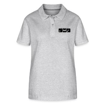 Craftsman Tool Marteau Tournevis Craft - Polo bio ELLISER Stanley/Stella Femme - gris chiné - Devant - Anna (173cm)