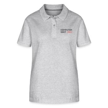 computer says no 2 - Stanley/Stella Women’s Organic Polo Shirt ELLISER - heather grey - Front - Anna (173cm)