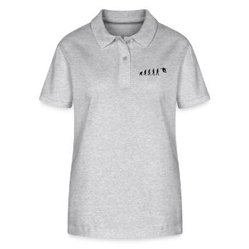Evolution Skate - Stanley/Stella Frauen Bio-Poloshirt ELLISER - Grau meliert - Vorne - Anna (173cm)
