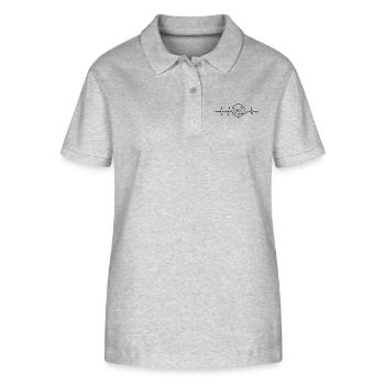 Turntable Heart Rate - Stanley/Stella Women’s Organic Polo Shirt ELLISER - heather grey - Front - Anna (173cm)